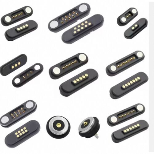 High Current Brass Magnet Spring Pogo Pin 2 3 4 5 6 7 8 9 10 12pin Waterproof Magnetic Pogo Pin Connector
