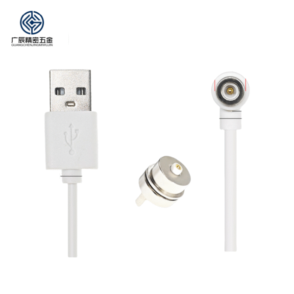 Wholesale 5mm 6mm 8mm Diameter 2pin Magnetic Pogo Pin Connector Circular USB Magnetic Charging Cable