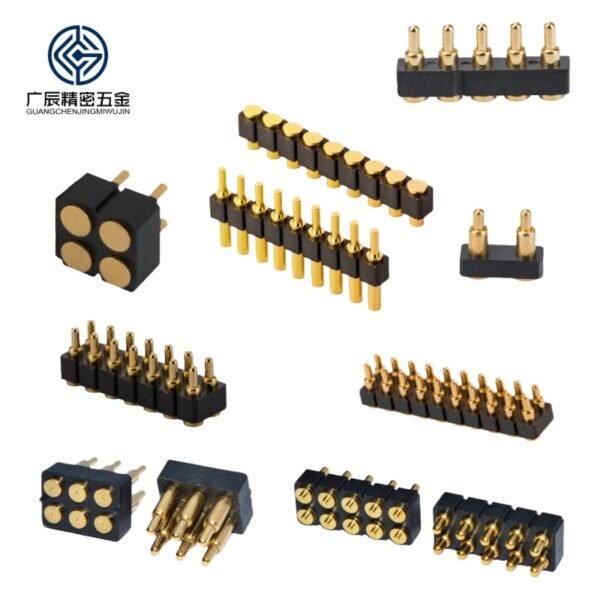 Custom Pogo Pin SMT 1-20P Brass Gold Plating Male Female Pin Header Spring Loaded Connector for PCB OEM/ODM