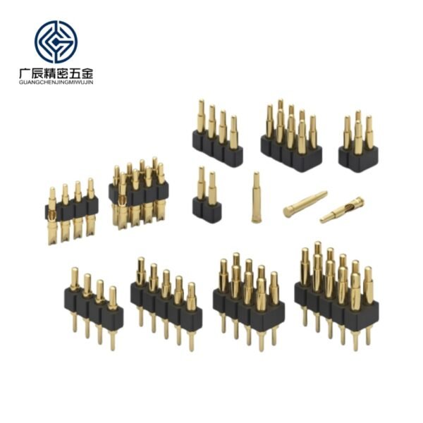 Custom Pogo Pin SMT 1-20P Brass Gold Plating Male Female Pin Header Spring Loaded Connector for PCB OEM/ODM