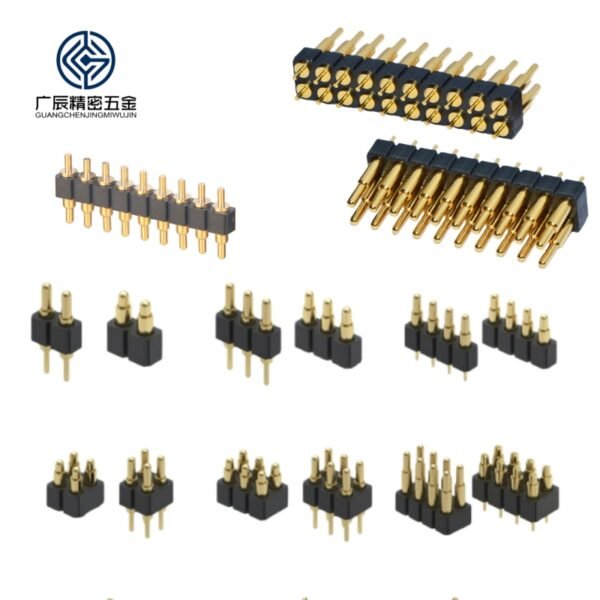 Custom Pogo Pin SMT 1-20P Brass Gold Plating Male Female Pin Header Spring Loaded Connector for PCB OEM/ODM