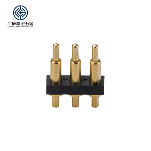 Factory Wholesale Brass 2A Rated PCB USB Cable Charger Pogo Pin 3 Pin Connector Socket Spring Loaded Contact