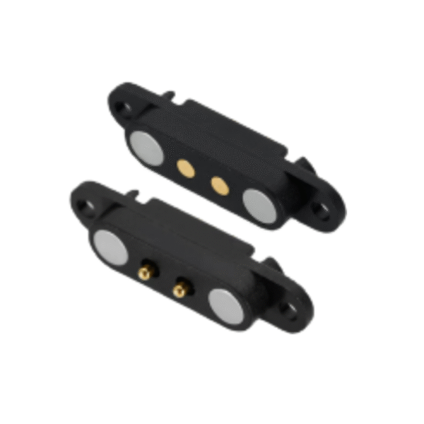 Factory Direct Sales Screw Mounting Holes Ears 2.54 MM Pitch 1 2 3 4 5 6 Male Female Magnetic Pogo Pin Connector