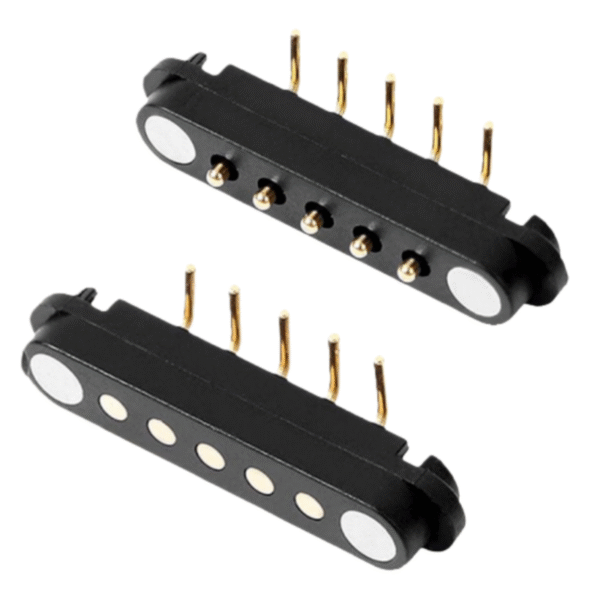 Spring Loaded 2.54mm Pitch Pogo Pin Connector 2 3 4 5 Pin Male Female Waterproof Bend Magnetic Pogo Pin Connector
