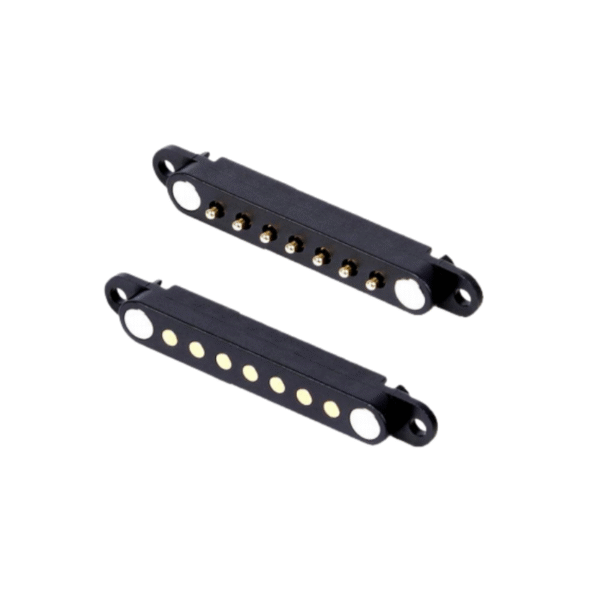 Factory Direct Sales Screw Mounting Holes Ears 2.54 MM Pitch 1 2 3 4 5 6 Male Female Magnetic Pogo Pin Connector