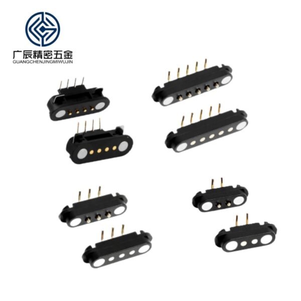 Spring Loaded 2.54mm Pitch Pogo Pin Connector 2 3 4 5 Pin Male Female Waterproof Bend Magnetic Pogo Pin Connector