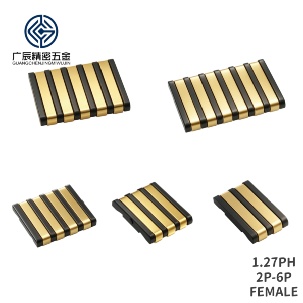 Wholesale 1.27mm Pitch Male and Female Spring Loaded Charging Contact 2 3 4 5 6 Pin Pogo Pin Battery Connector