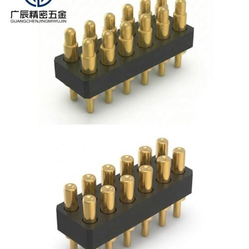 Factory Wholesale Brass Spring-loaded Dual Row 2X6P 12pin 2A Rated Pogo Pin Connector Board for PCB