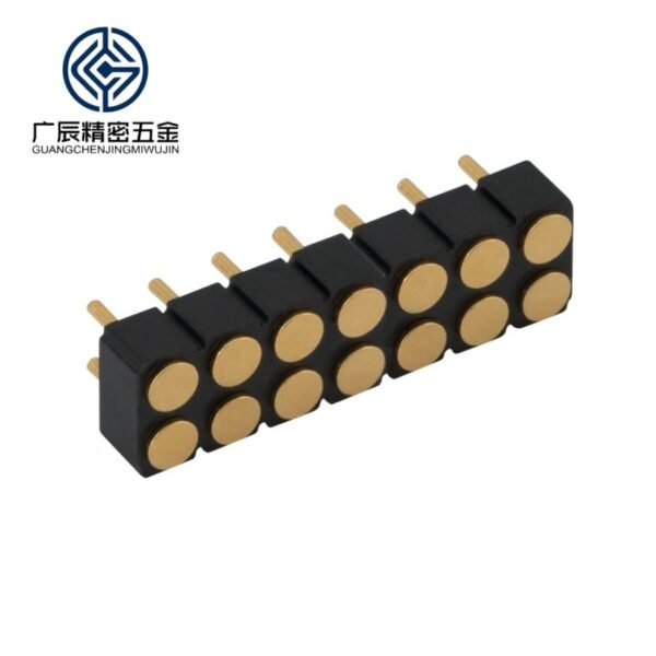 Factory Wholesale Rectangular Shape Pogo Pin 14 Pin Connector 2x7 Double Row Pogo Pin Spring Needle Connector