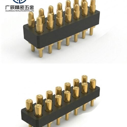 Factory Wholesale 2x7 Double Row Modular Contact Strip 14 Pins Spring Loaded Pogo Pin Connector