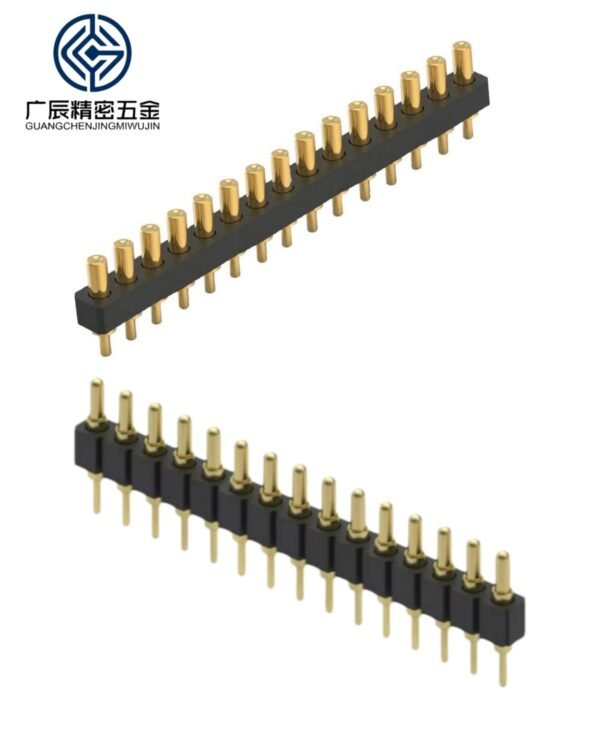 Customized SMD DIP Spring Loaded Contact Male and Female 15 Pin High Precisie Brass Pogo Pin Connector