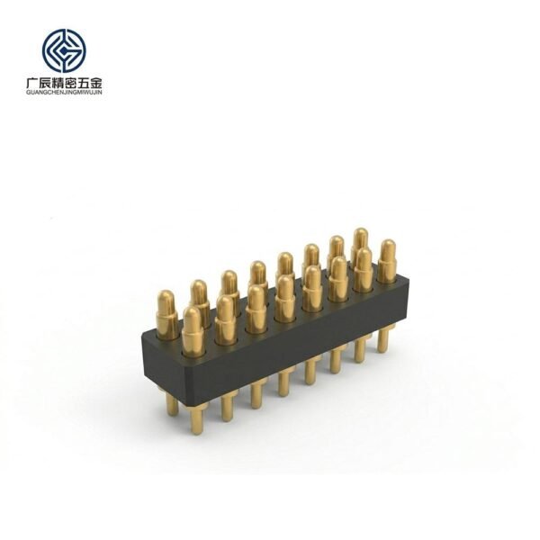 Factory Wholesale 2x8 Pins MALE FEMALE Brass 16-pin Dual-row Socket Spring Loaded Pogo Pin Connector