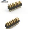Factory Wholesale 2x8 Pins MALE FEMALE Brass 16-pin Dual-row Socket Spring Loaded Pogo Pin Connector