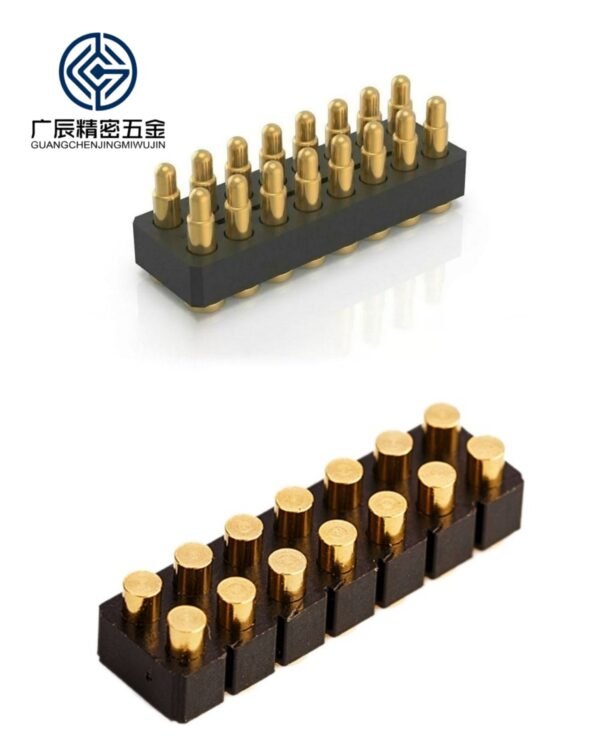Factory Wholesale Brass Spring Pogopin Connector 16-pin Dual-row Surface Mount Component Modular Contact