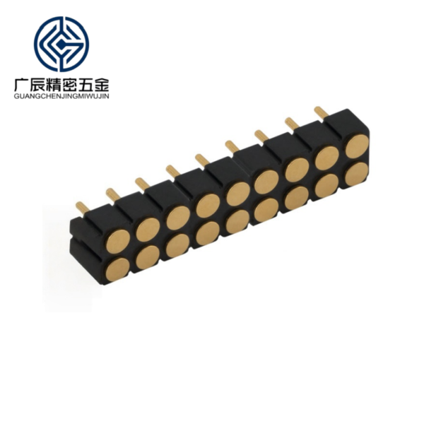 Factory Wholesale Brass 2A Female 18-Pin Dual-row Pogo Pin Connector for PCB