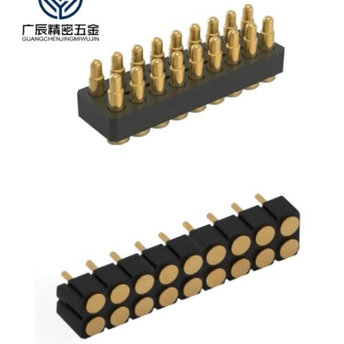 Factory Wholesale Brass 2A Female 18-Pin Dual-row Pogo Pin Connector for PCB