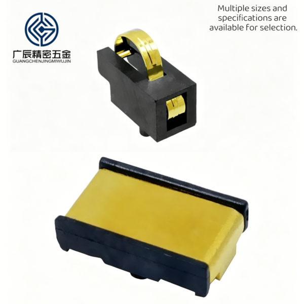 4.0mm Pitch SMT Battery Terminal Male 2Pin 3Pin 4Pin 5Pin 6Pin Gold Plated Spring Battery Connector for Medical Devices