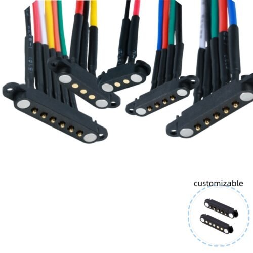 2A Waterproof Magnetic Pogo Pin Connector 2 3 4 5 6 7 8 Male Female 2.54 MM Pogo Pin Magnetic Charging Cable