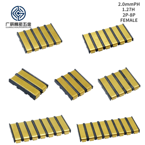 Wholesale Spring Loaded Power Contact 2.0mm Pitch 4.5mm Height 2 3 4 6 7 8 9 10 Pin Male SMD Slide Battery Connector