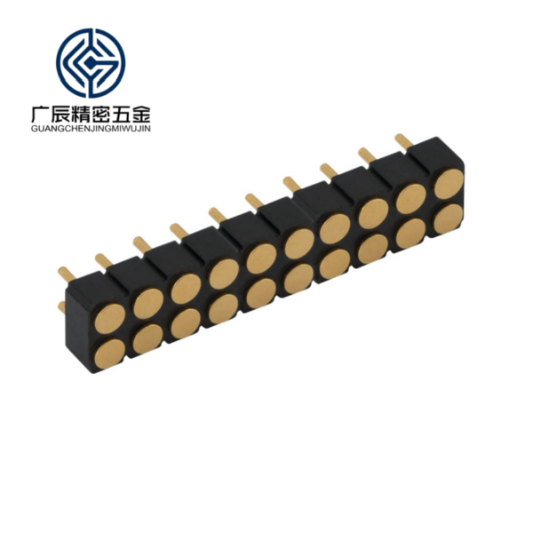 Factory Wholesale Brass Spring Loaded Connector 2x10 20-pin Dual-row Surface Pogo Testing Probes for Medical Devices and PCB
