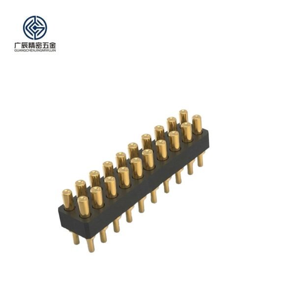 20p母 Factory Wholesale Brass Spring-loaded Dual Row 2X6P 12pin 2A Rated Pogo Pin Connector Board for PCB