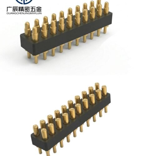 Factory Wholesale 2x10 Pin Connector Spring Loaded 20-pin Dual-row Connector Board Batter Male Pogo Pin Connector