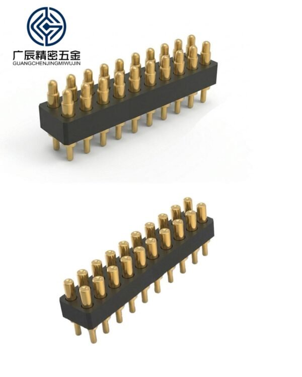 Factory Wholesale 2x10 Pin Connector Spring Loaded 20-pin Dual-row Connector Board Batter Male Pogo Pin Connector