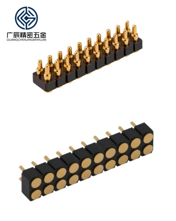 Factory Wholesale Brass Spring Loaded Connector 2x10 20-pin Dual-row Surface Pogo Testing Probes for Medical Devices and PCB
