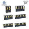 3.0mm Pitch PCB Sliding Type 6.0mm Height Gold Plated 1 2 3 4 5 6 7 8 9 10 Pin SMD Spring Battery Connector with Positioning Pins