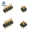 Factory Wholesale Brass 4-Pin Straight Hole Spring Header Modular Contacts Spring-Loaded Pogo Pin Connector for PCB Applications