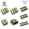 High Precision 4.25mm Pitch 7.4mm Height with Positioning Pins 2 3 4 5 6 Pin Gold Plated Spring Battery Connector for SMT PCB