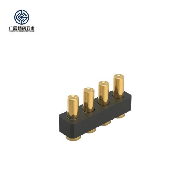 High Current Spring Loaded 4 Pin Header Connector Single and Double Row Female Pogo Pin Connector