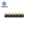 6P-单排贴片-公 Customized Through Holes PCB Brass Gold Plating Pogo Pin Connector 6 Pin Spring Loaded Connector Pogo Pin