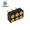 6P-双排-母座 Customized Through Holes PCB Brass Gold Plating Pogo Pin Connector 6 Pin Spring Loaded Connector Pogo Pin