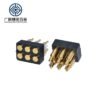6P-双排贴片公 Customized Through Holes PCB Brass Gold Plating Pogo Pin Connector 6 Pin Spring Loaded Connector Pogo Pin