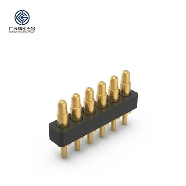 Spring Loaded Brass 6-Pin Double Row Pogo Pin Spring Needle Connector 2A Male/Female PCB