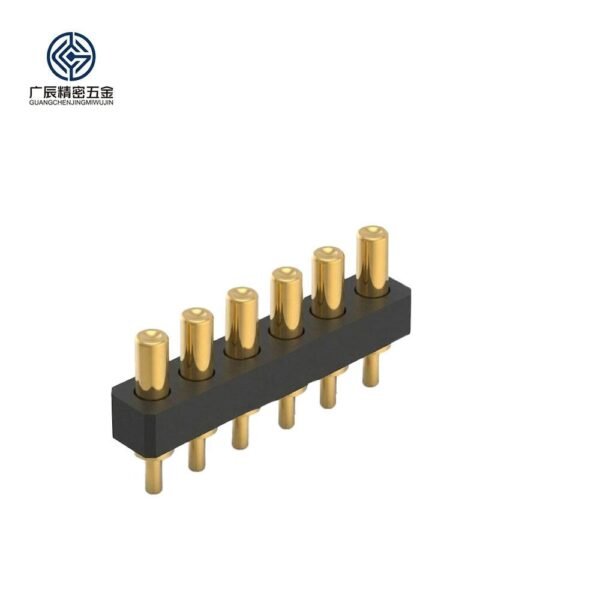 Spring Loaded Brass 6-Pin Double Row Pogo Pin Spring Needle Connector 2A Male/Female PCB