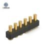 6p母 Customized Through Holes PCB Brass Gold Plating Pogo Pin Connector 6 Pin Spring Loaded Connector Pogo Pin