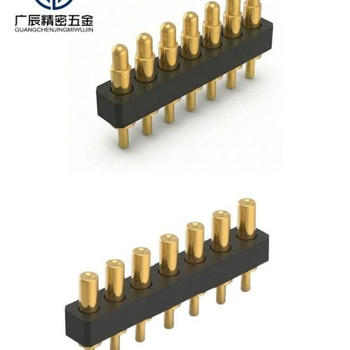 Wholesale Gold Plated Brass Pogo Connector 7 Pin Male Female Spring Loaded Connector Pogo Pin for PCB