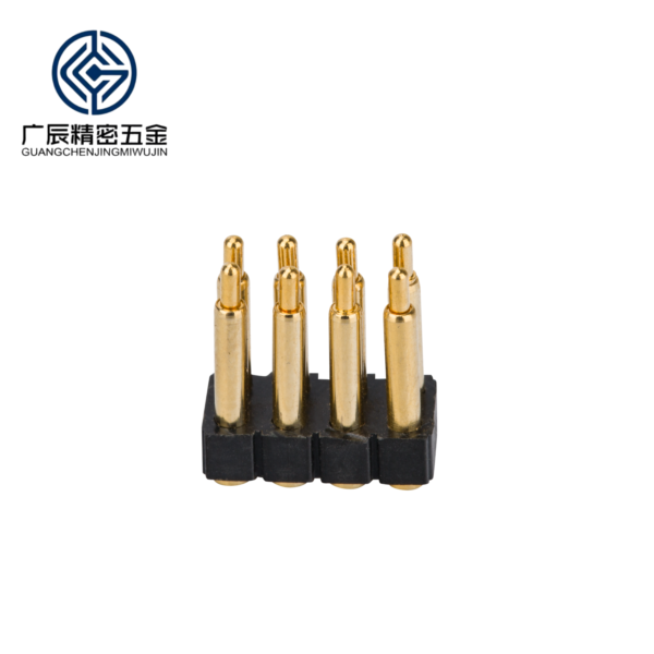 Factory Wholesale Brass Spring Loaded Contact Pogo Pin Double Row 8 Pin 2A Male/Female PCB Connector Modular