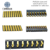 1.27mm Height 2.54mm Pitch 2-10 Pins Gold Plated Female SMD PAD Surface Mount Spring Contact Battery Connectors for Power Charge