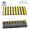 1.27mm Height 2.54mm Pitch 2-10 Pins Gold Plated Female SMD PAD Surface Mount Spring Contact Battery Connectors for Power Charge