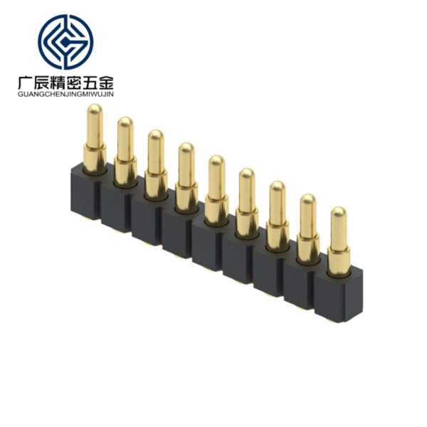 9p公 OEM ODM Spring Loaded Connector Pogo Pin 2.54mm Pitch Single Row 9 PIN Vertical Male Female Pin Header Connector