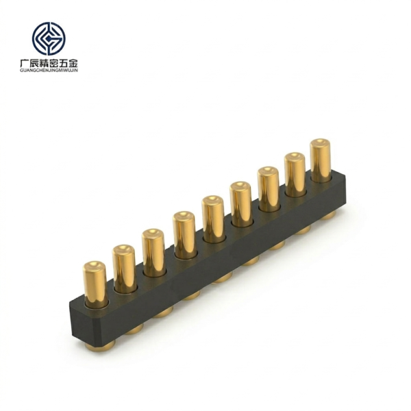 9p母 OEM ODM Spring Loaded Connector Pogo Pin 2.54mm Pitch Single Row 9 PIN Vertical Male Female Pin Header Connector