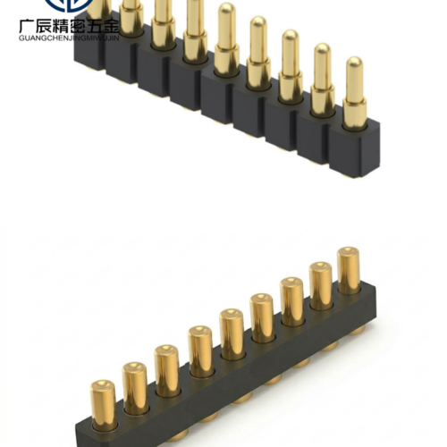 OEM ODM Spring Loaded Connector Pogo Pin 2.54mm Pitch Single Row 9 PIN Vertical Male Female Pin Header Connector