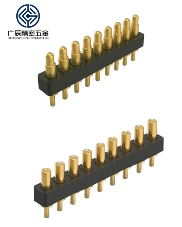 9单 Factory Wholesale Brass Battery Pogo Pins Header Connector 9 Pin Pogo Charging Connector for Smart Watch