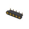 5Pin Right Angle Design Durable Brass 4.0Mm Pitch Reliability Highlighting Female Various Applications Emphasizing Pogo Pin Connector