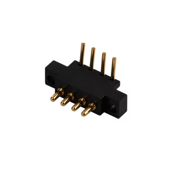 Main-03 Custom PCB Board Spring Target Pins Connector 2pin 3pin 4pin 5pin Flat Through Holes Right-Angle Pogo Pin Connector