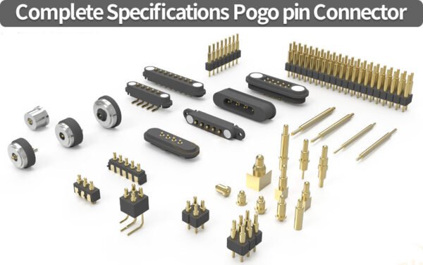 3.5mm Pitch Brass Contact Right Angle 3pin Pogo Pin Connector with Male/Female Terminals for Wearable Charging Power Applications
