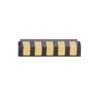 5Pin Side-Mounted Brass Pogo Pin Connector 2.54mm Pitch 12V Rated Versatile Configurations for Streamlined Assembly Multiple